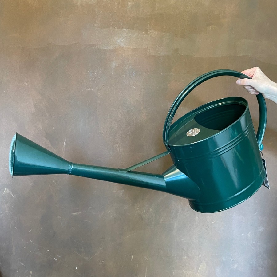 Growurban Waterfall Watering Can | British Racing Green | 9 Litres | Outdoor Plant Care