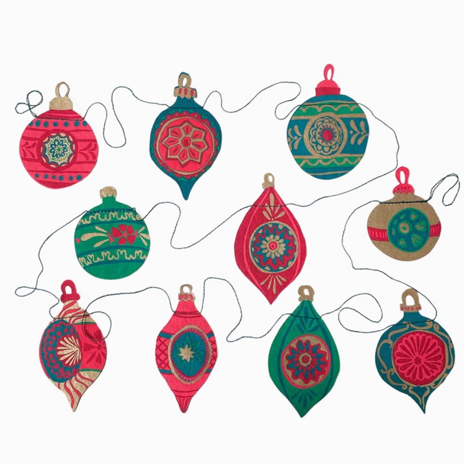 Growurban Christmas Bauble Paper Garland | Stationery