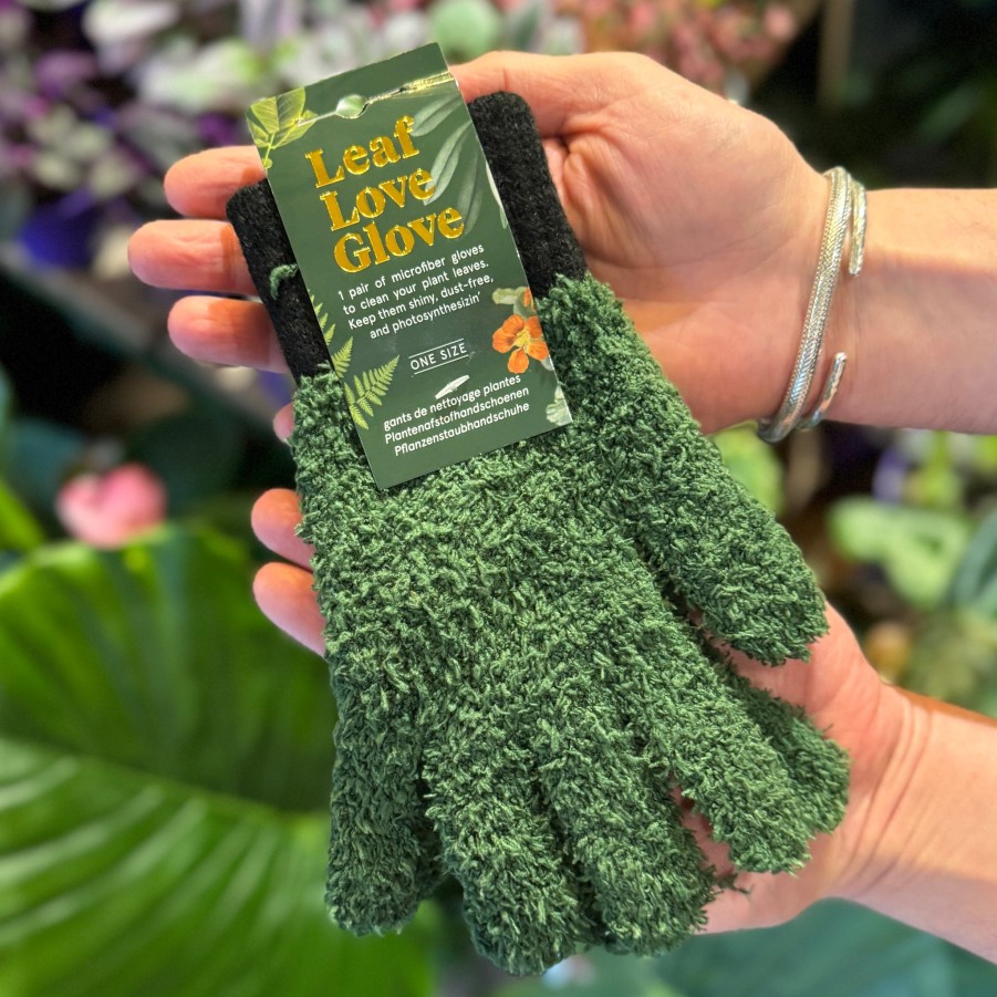 Growurban Leaf Love Gloves | Microfibre Dusting Gloves For Plants | Indoor Plant Care